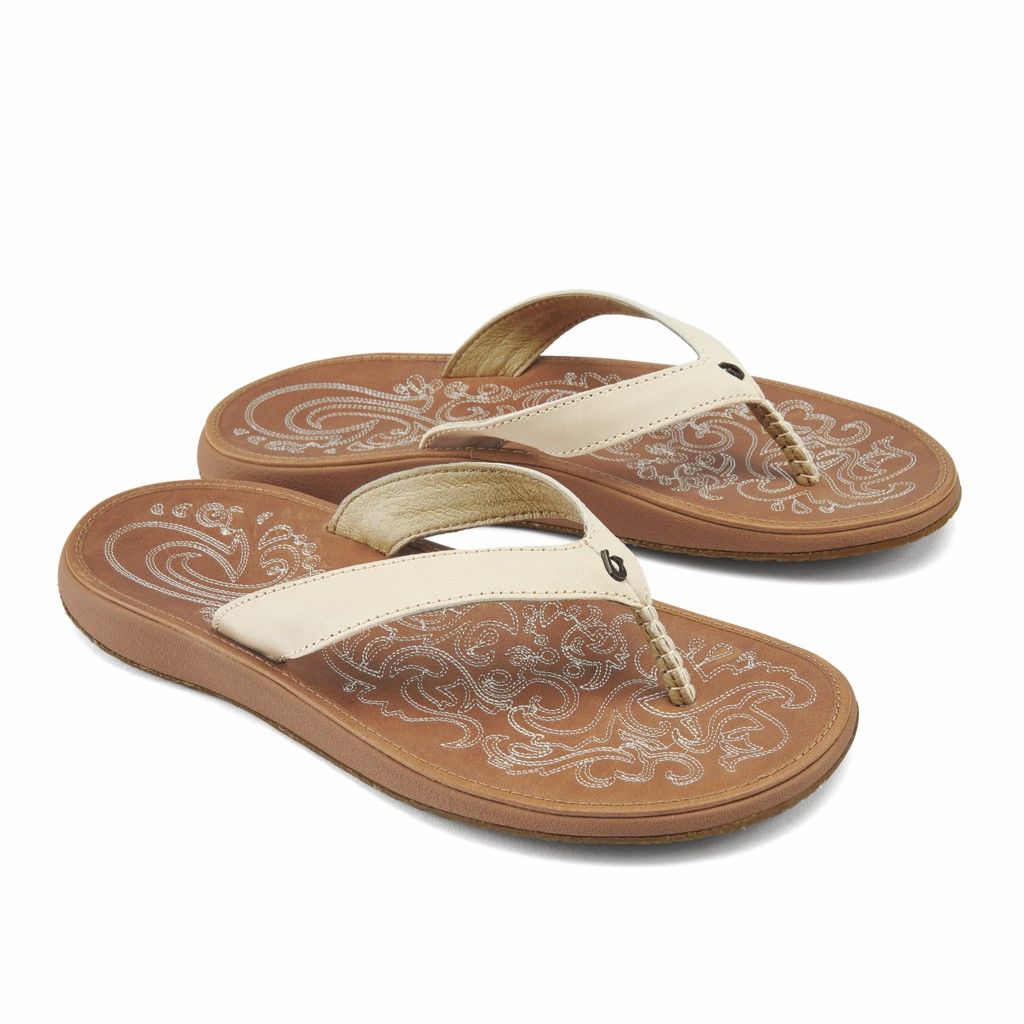 Sandalias Olukai Paniolo - Chanclas Mujer Cafes 20621-304